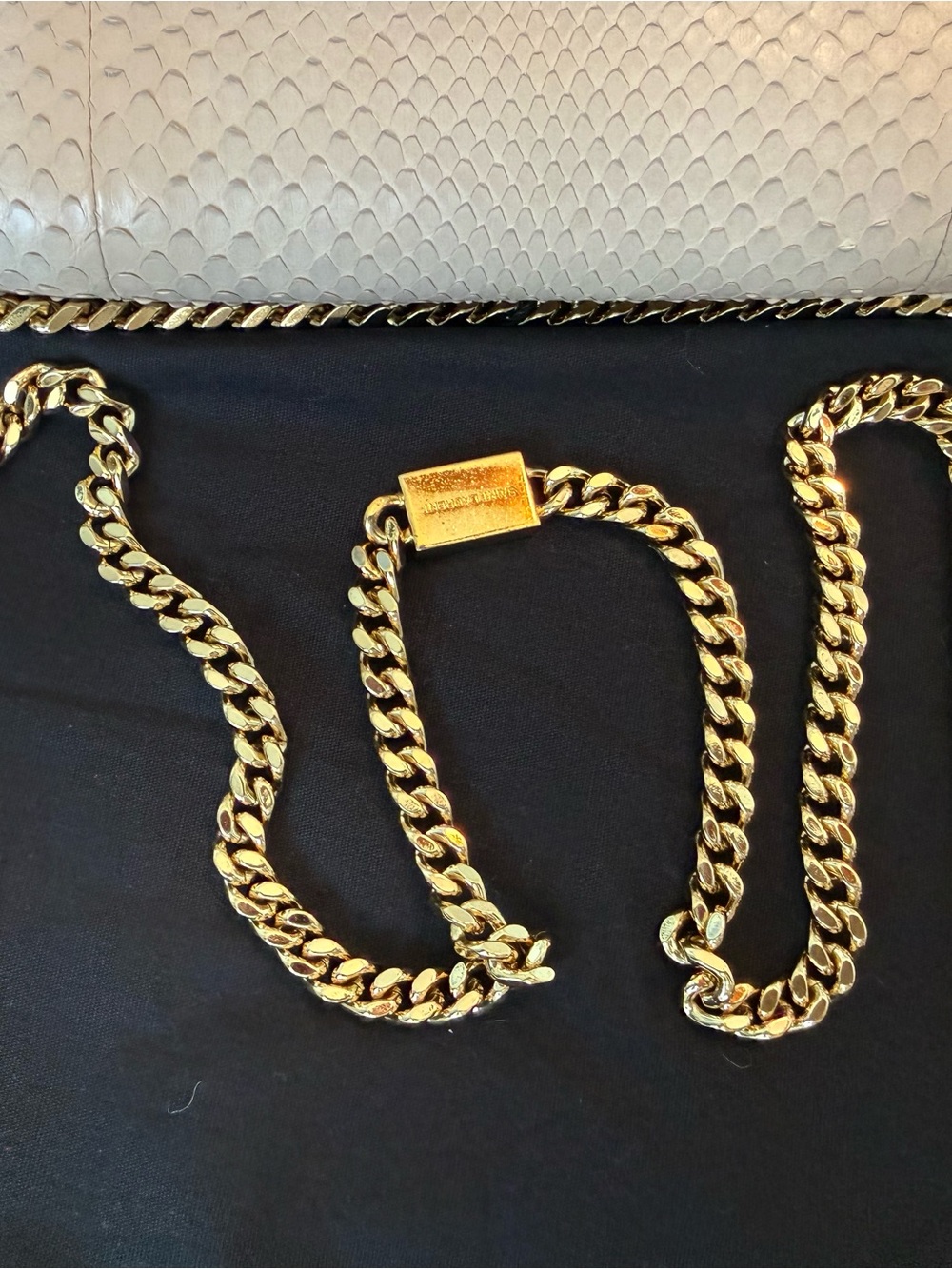 Auth Saint Laurent Python Medium Kate Tassel Bag Blush Pink Beige 2015 w/ COA - Picture 10 of 16